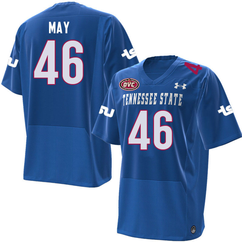 Tennessee State Tigers #46 Coby May College Football Jerseys,Uniforms-Blue